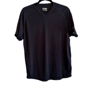 Men's Saucony Black V-Neck T-Shirt - Small